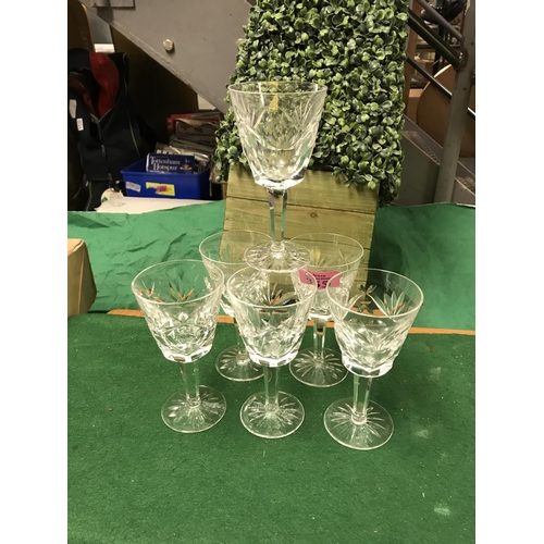 355 - 6 X BEAUTIFUL WATERFORD CRYSTAL 