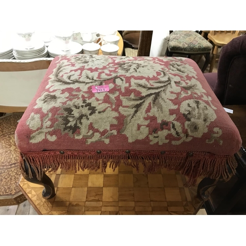 701 - VINTAGE TAPESTRY TOP FOOT STOOL