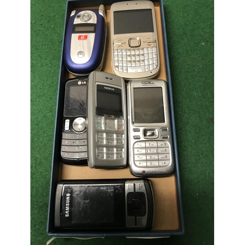 248 - 6 X VINTAGE MOBILE PHONES INC NOKIA, SAMAUNG ETC