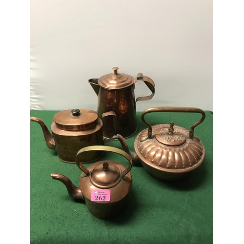 262 - 4 X MIXED COPPER ITEMS