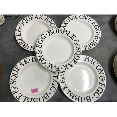 311 - 5 X LOVELY EMMA BRIDGEWATER PLATES 