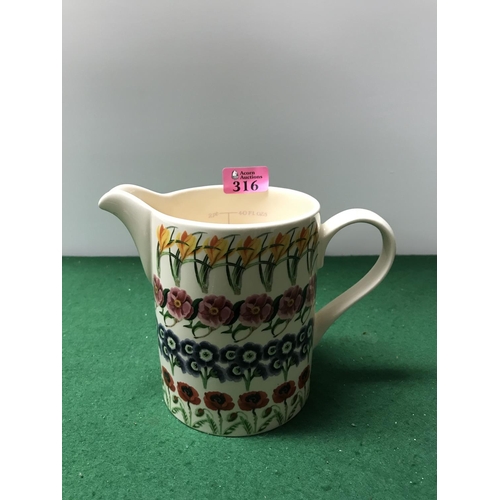 316 - LOVELY EMMA BRIDGEWATER JUG - 16CMS H