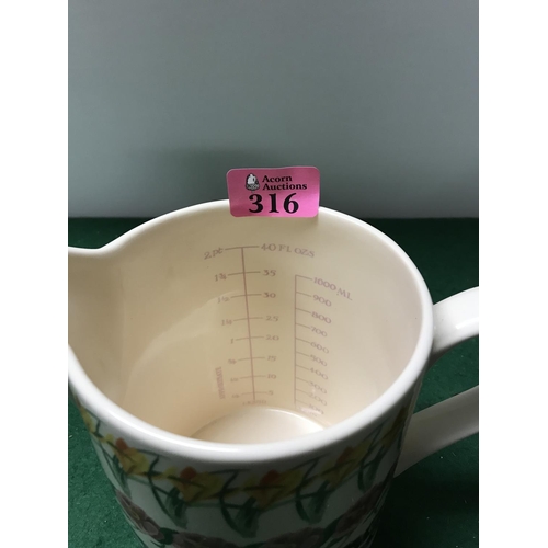 316 - LOVELY EMMA BRIDGEWATER JUG - 16CMS H