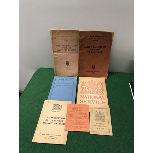 555 - SMAL BOX OF WW11 EPHEMERA - MAINLY AIR RAID PRECAUTIONS