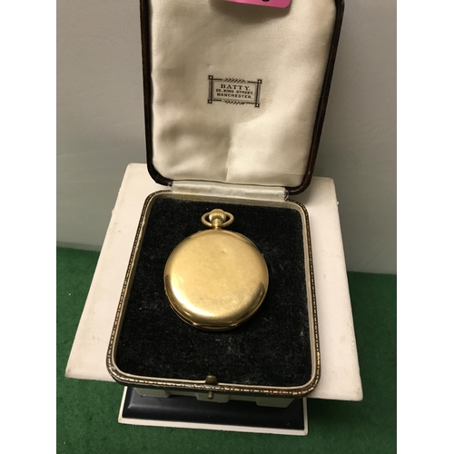 66 - BEAUTIFUL 18CT GOLD OPEN FACE POCKET WATCH BY 