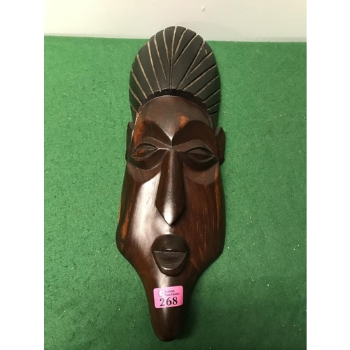 268 - LOVELY AFRICAN TRIBAL MASK - 48CMS L