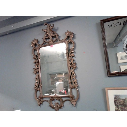 1 - LOVELY ORNATE MIRROR - OVERALL 60CMS X 110 - COLLECTION  ONLY OR ARRANGE OWN COURIER