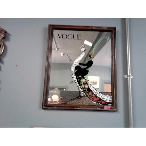 2 - FRAMED VOGUE MIRROR PICTURE - 50CMS X 60CMS - COLLECTION ONLY OR ARRANGE OWN COURIER