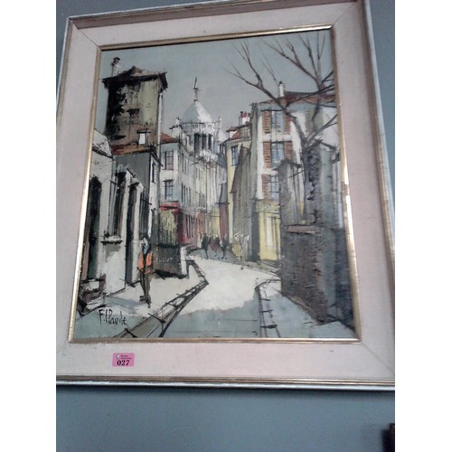 27 - VINTAGE FRAMED OIL ON CANVAS SIGNED F L PAYNE ? - 63CMS  X 74CMS