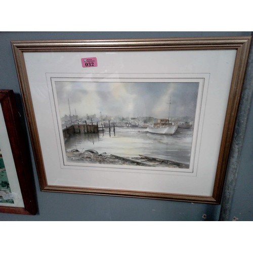 32 - FRAMED & GLAZED ORIGINAL WATER COLOUR BY MARIAN AUGER - 55CMS X 45CMS