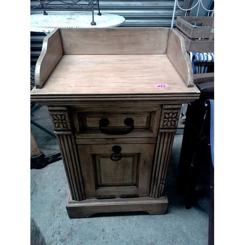 13 - VINTAGE PINE COAL CUPBOARD - 48CMS W X 38CMS D X 80CMS H - COLLECTION ONLY OR ARRANGE OWN COURIER