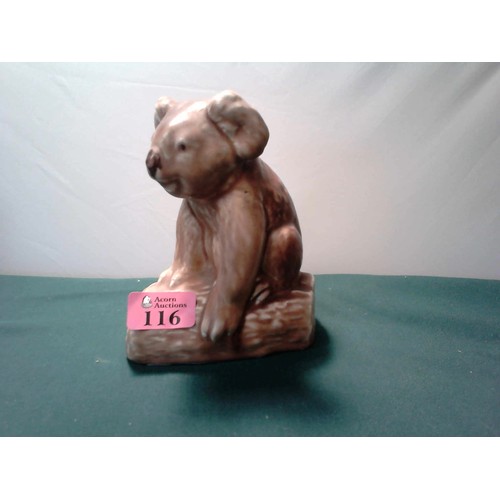 116 - LOVELY KOLA BEAR 1391 - SYLVAC - CHIPPED TO UNDERSIDE - 15CMS H