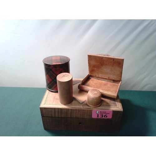 136 - 5 X WOODEN BOXES