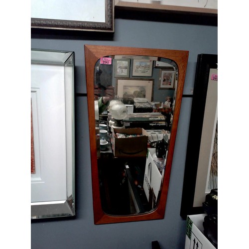 291 - 1970S MIRROR - 38CMS X 68CMS - COLLECTION ONLY OR ARRANGE OWN COURIER