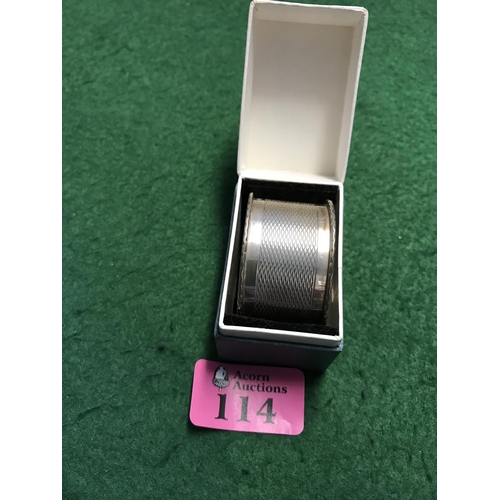114 - SILVER NAPKIN RING - 10.5GRMS - BOX FOR DISPLAY ONLY