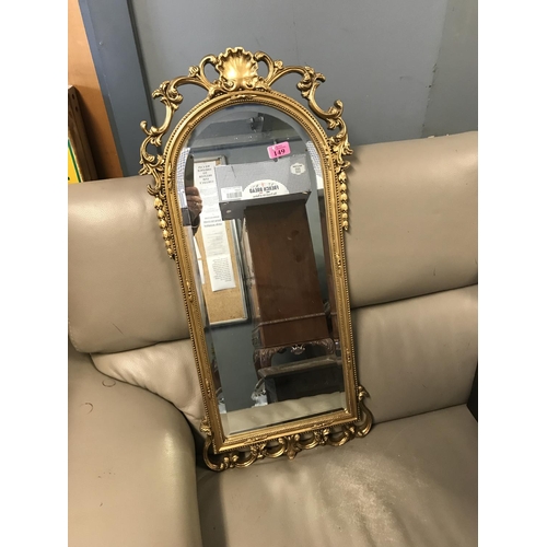 149 - LOVELY GILT FRAMED MIRROR - 40CMS X 85CMS - COLLECTION ONLY OR ARRANGE OWN COURIER