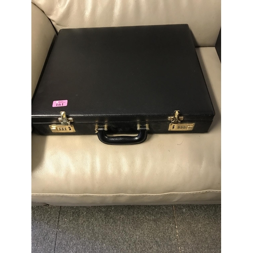 161 - BRIEFCASE WITH QTY OF LOVELY MASONIC ITEMS
