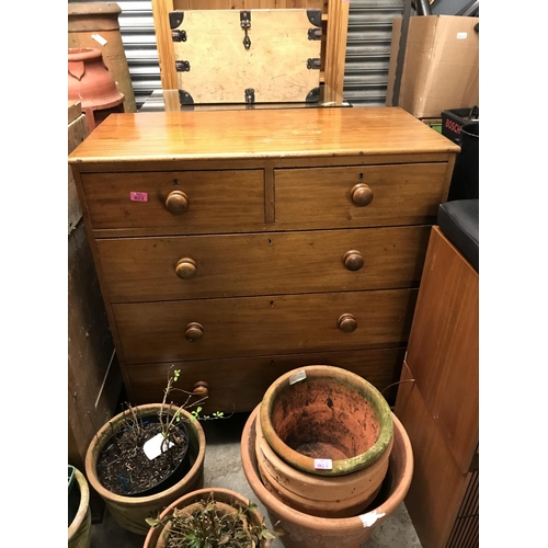 23 - LOVELY VINTAGE 2 OVER 3 CHEST OF DRAWERS - 90CMS W X 105CMS H X 50CMS D - COLLECTION ONLY OR ARRANGE... 