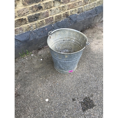 27 - GALVANISED PAIL - NICE FOR THE GARDEN PLANTS
