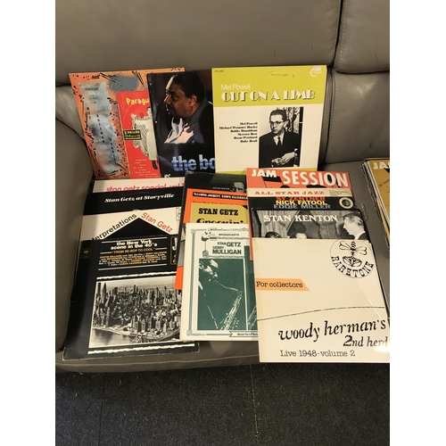 35 - LARGE BOX OF RECORDS - APPROX 60