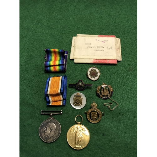 63 - 1418 MEDAL & GREAT WAR MEDAL QTY OF BADGES