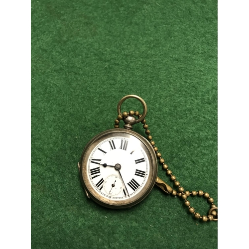 85 - LOVELY 800 SILVER POCKET WATCH - WATCHES & CLOCKS ARE NOT TESTED