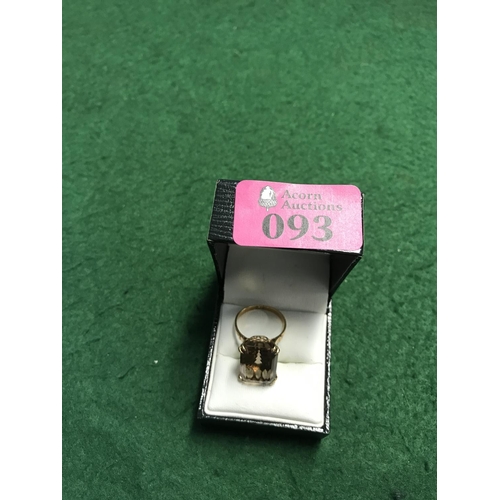 93 - 18CT GOLD RING SET STONE - BOX FOR DISPLAY ONLY