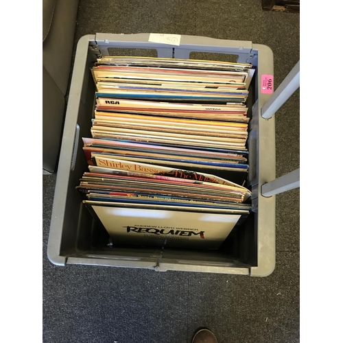 206 - BOX OF LPS - APPROX 60 INC FREDDIE MECURY, FLASHER, LIGHNING SLIM ETC, ETC