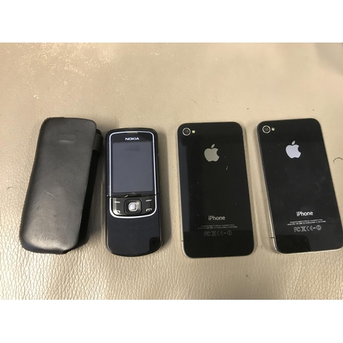 235 - 2 X BOXED APPLE IPHONE 4 & VINTAGE NOKIA PHONE