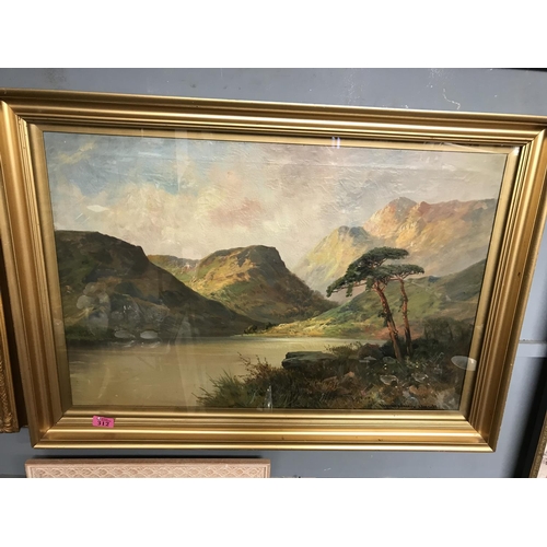 312 - C1900 FRAMED & GLAZED OIL ON CANVAS OF 