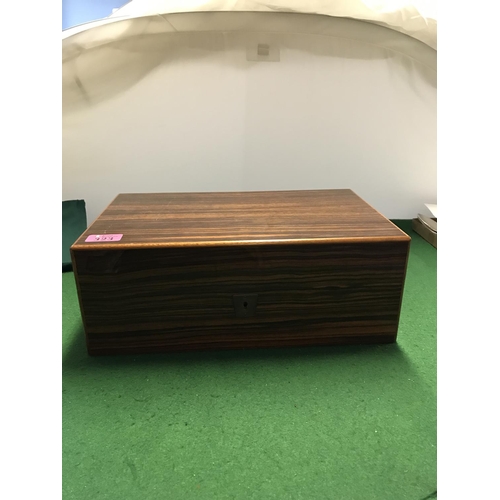 323 - WOODEN HUMIDOR BY DAVIDOFF - 38CMS X 24CMS X 14CMS