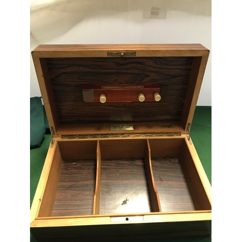 323 - WOODEN HUMIDOR BY DAVIDOFF - 38CMS X 24CMS X 14CMS