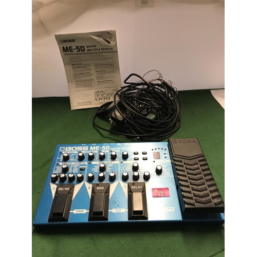 334 - BOSS ME-50 GUITAR MULTIPLE EFFECTS