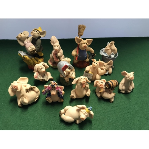 342 - 13 X COLLECTABLE PIGGIN FIGURES