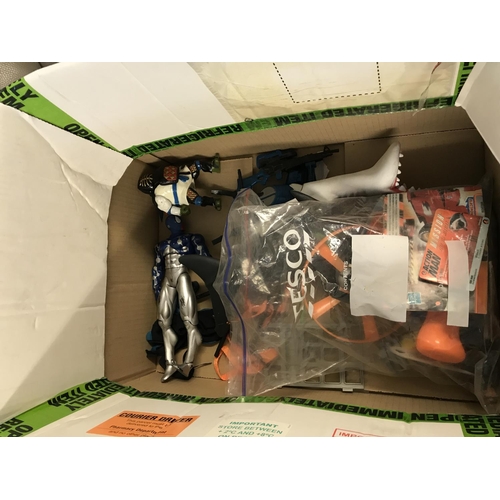 347 - VERY LARGE BOX OF ACTION MEN & ACTION MEN ACCESSORIES INC MOTOR BIKES, JEEP ETC, ETC