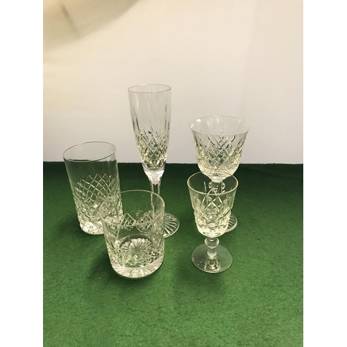 350 - BOX OF LOVELY CUT GLASSES - APPROX 30