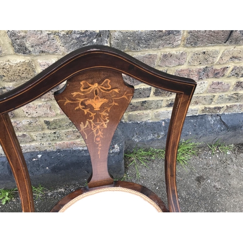 356 - PAIR OF VINTAGE CHAIRS WITH PRETTY DETAILING TO BACK - COLLECTION ONLY OR ARRANGE OWN COLLECTION