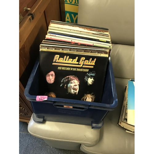 361 - BOX OF LPs - APPROX 50 INC ELVIS, THE POLICE, BEE GEES ETC