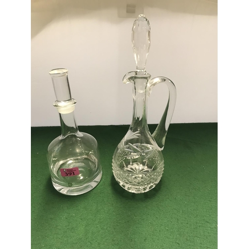 391 - DARTINGTON GLASS DECANTER & GALWAY GLASS DECANTER