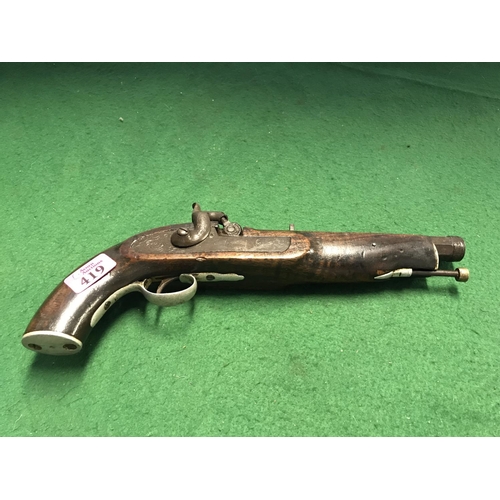 419 - ANTIQUE ANGLO INDIAN PERCUSSION PISTOL