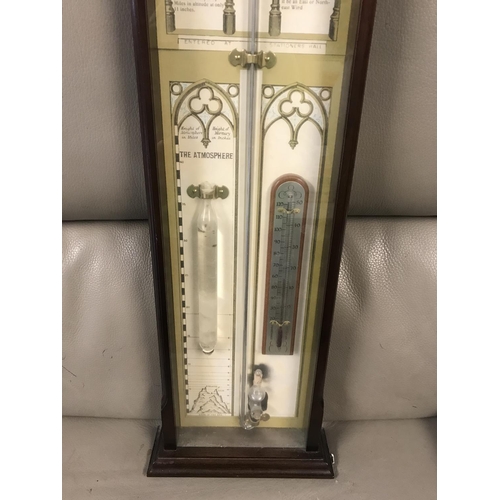 554 - COPY OF ADMIRAL FITZROYS BAROMETER - 97CMS LENGTH X 18CMS W