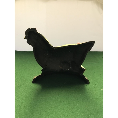 576 - LOVELY METAL CHICKEN DOOR STOP - 23CMS H