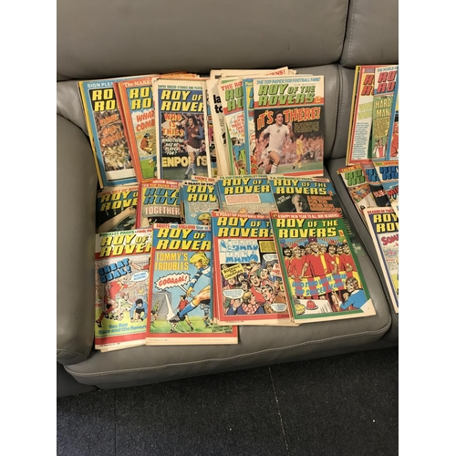 654 - QTY OF VINTAGE COMICS - MAINLY ROY OF THE ROVERS - APPROX 100