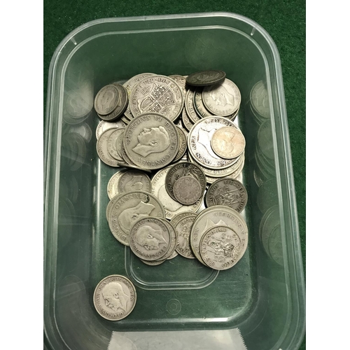 126 - QTY OF BRITISH PRE-1946 SILVER COINS - WEIGHT APPROX 390GRMS