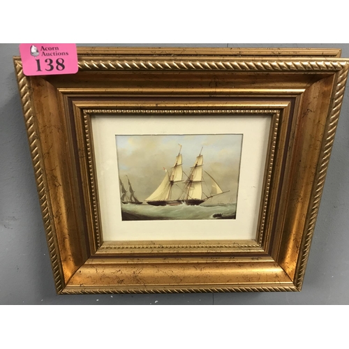 138 - SMALL F&G SHIP PICTURE - 25CMS X 24CMS