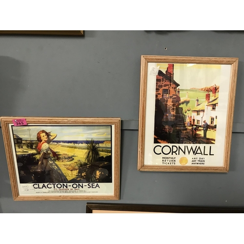 265 - 2 X F&G RAILWAY ADVERTISING PICTURES - 35CMS X 28CMS