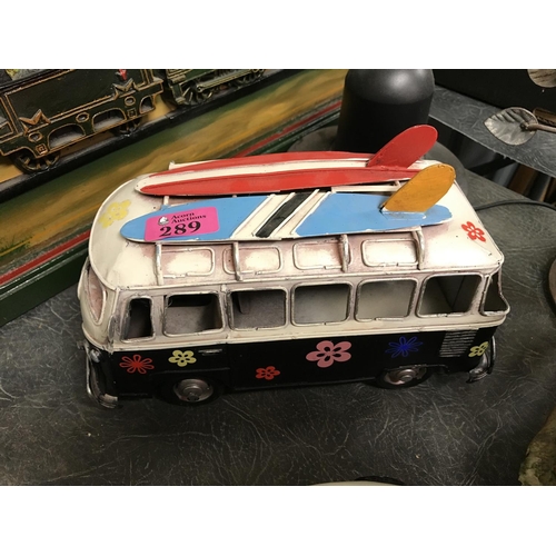 289 - TIN VW CAMPER VAN MODEL - 26CMS L