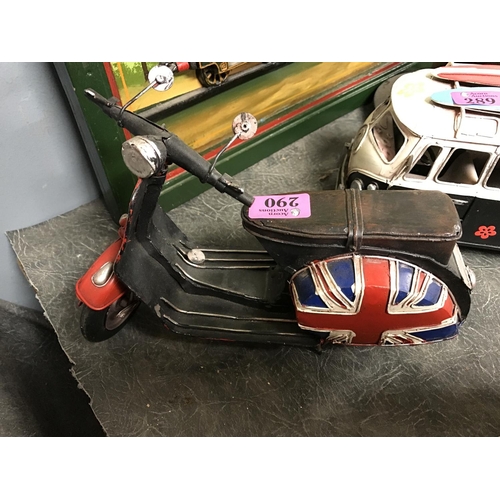 290 - TIN VESPA SCOOTER MODEL - 30CMS L