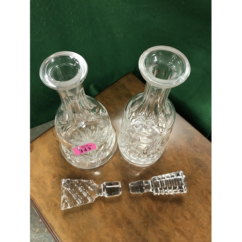 345 - 2 X DECANTERS