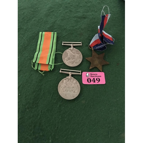 49 - 3 X WW11 MEDALS & 2 X RIBBONS